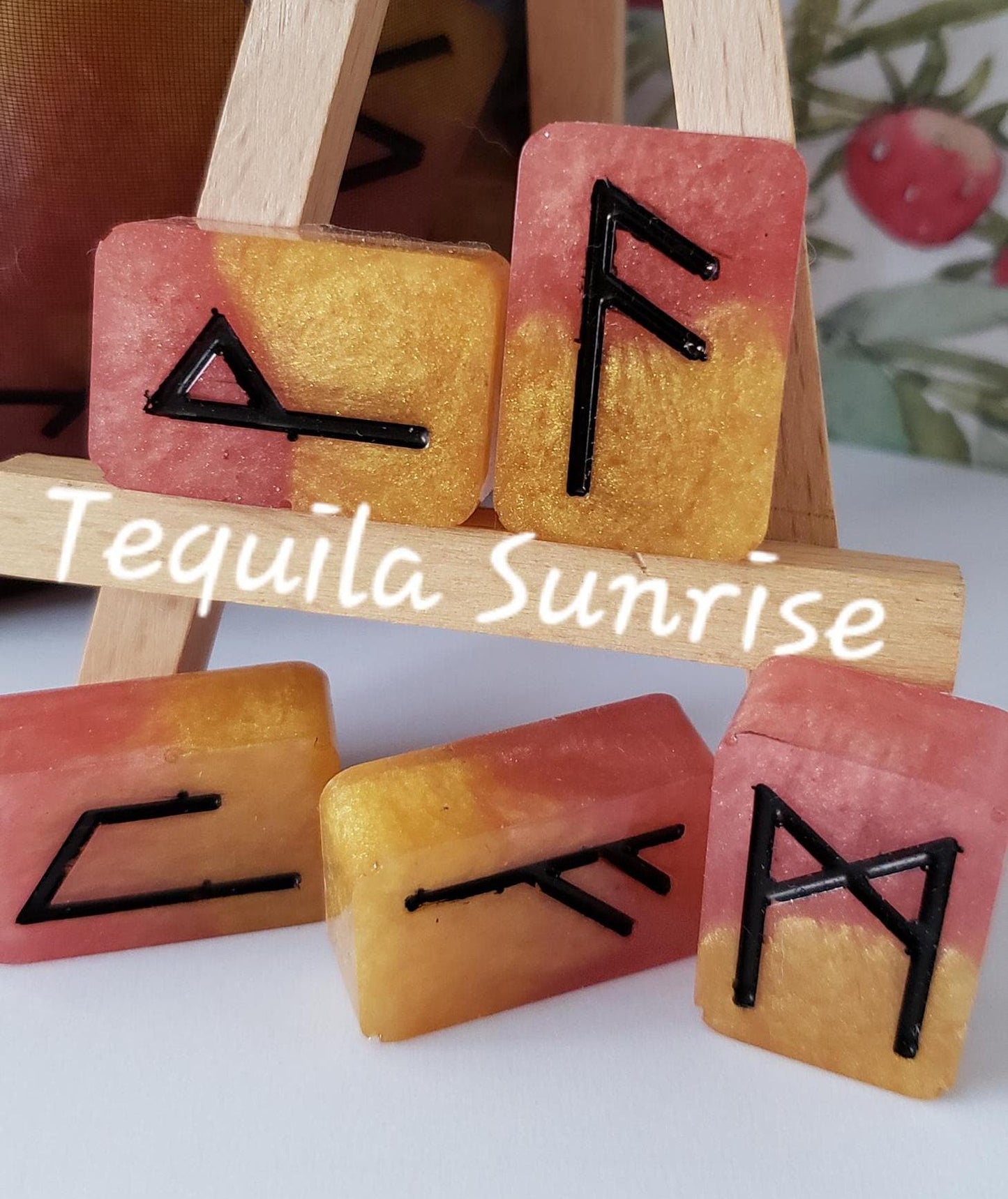 Acrylic resin futhark rune sets