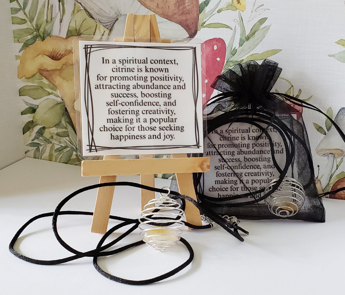 Cage necklace with stone of your choice.