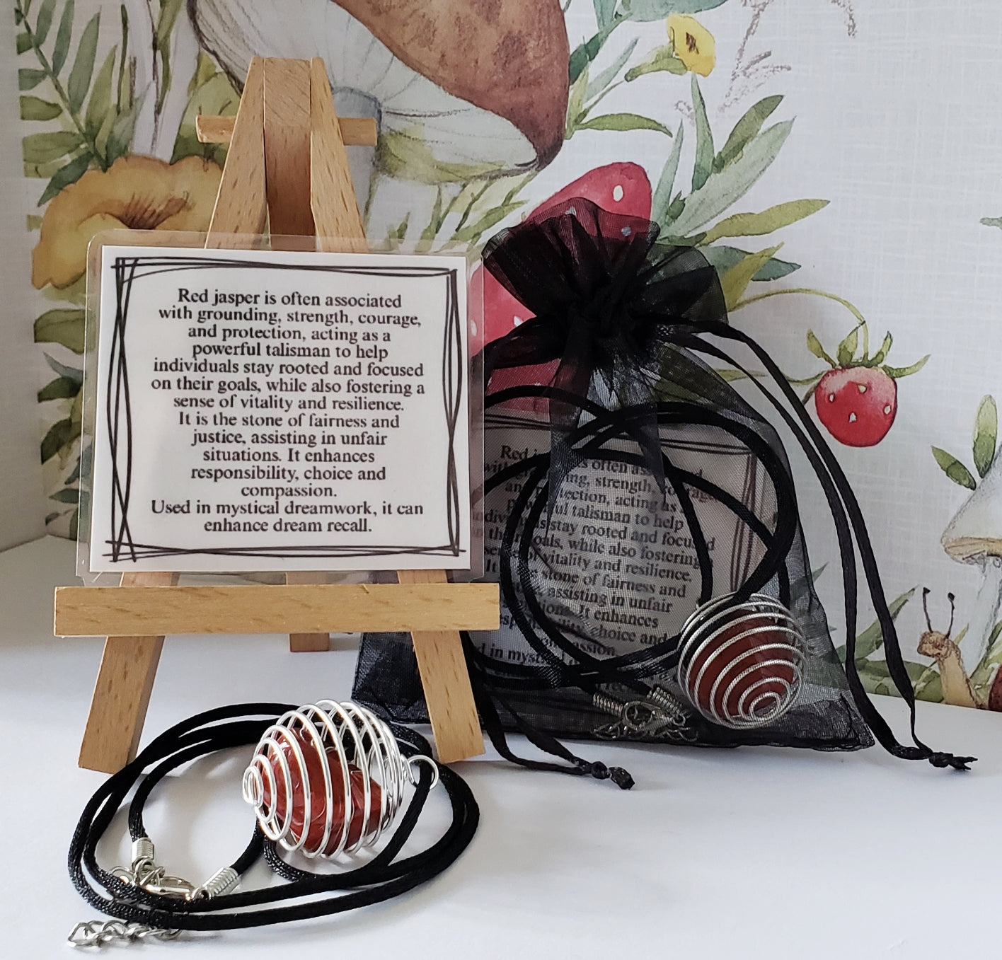 Cage necklace with stone of your choice.