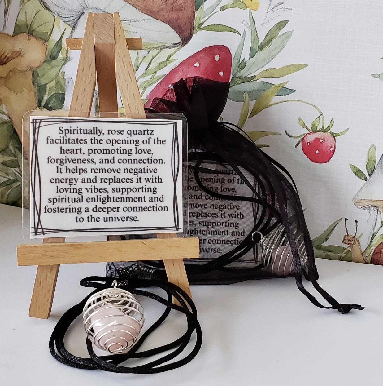 Cage necklace with stone of your choice.