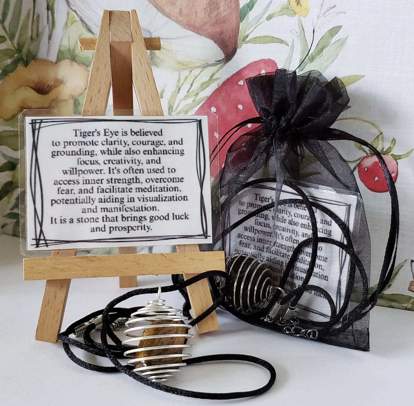 Cage necklace with stone of your choice.
