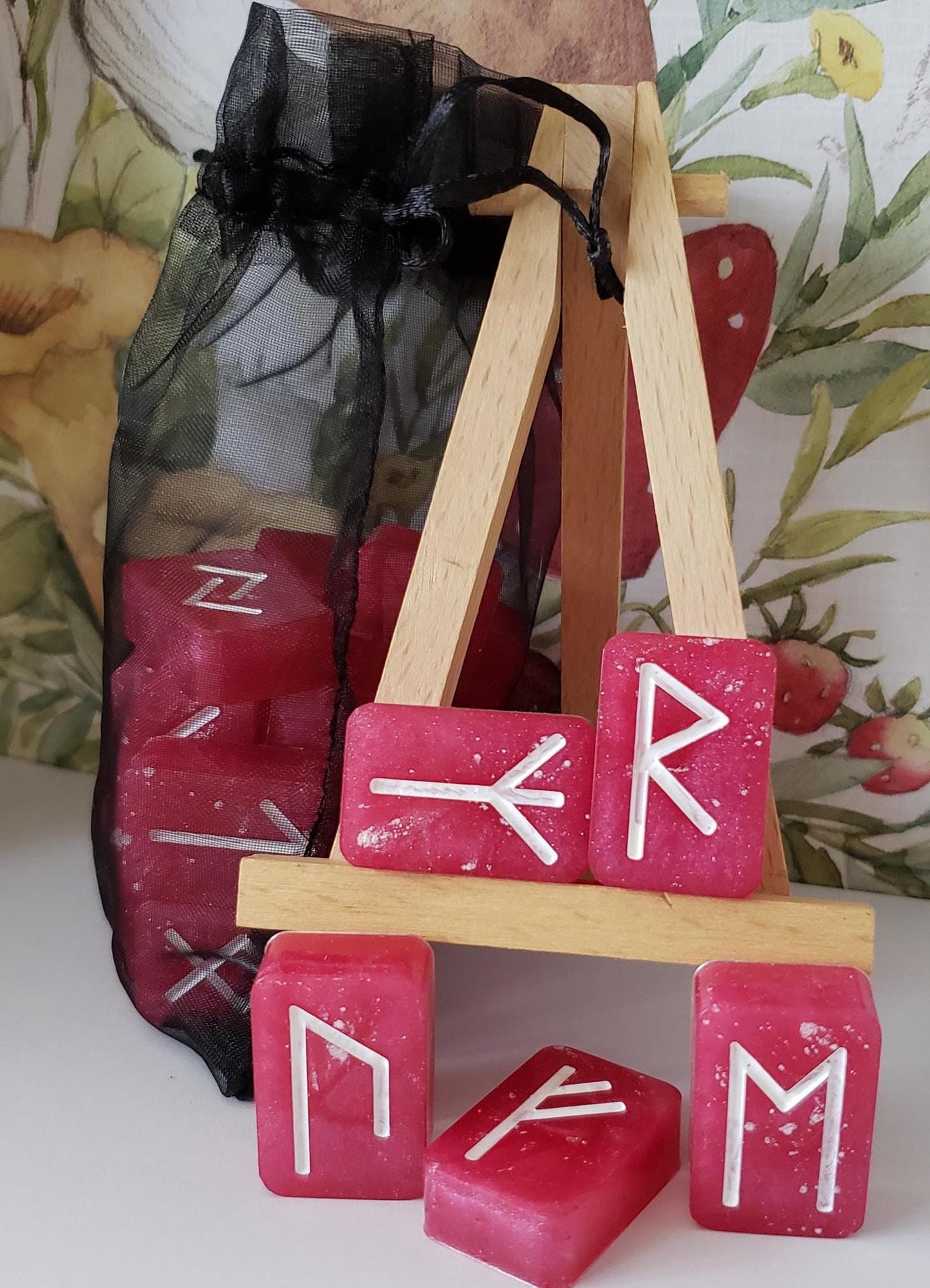 Acrylic resin futhark rune sets