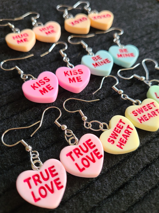 Super Cute Conversation Heart Earrings