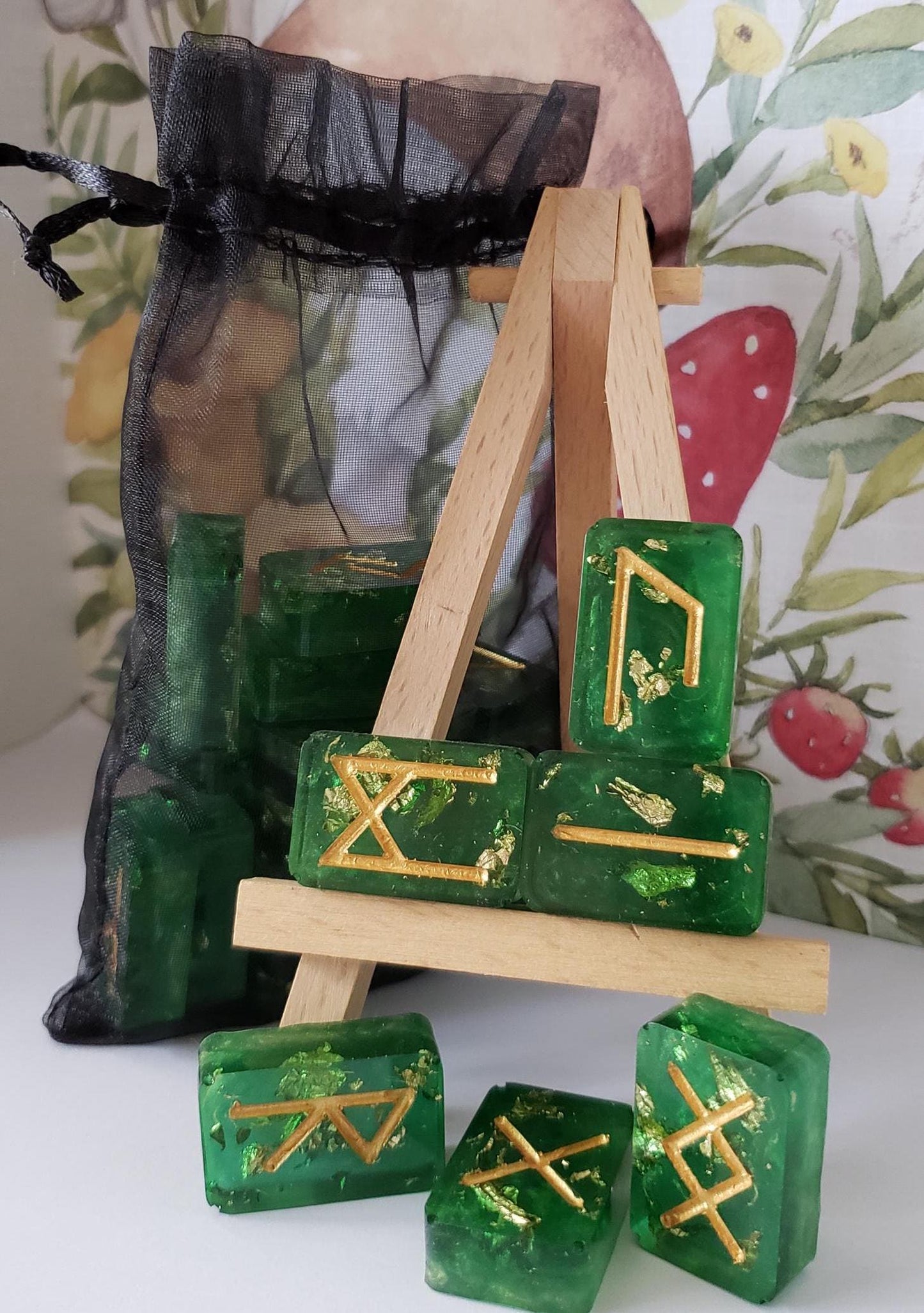 Acrylic resin futhark rune sets
